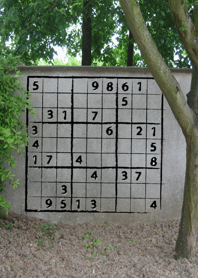 Carte Sudoku Geant Sur Un Mur : Envoyer une Carte Sudoku 